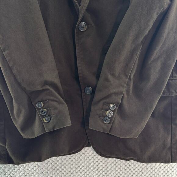VTG Y2K Old Navy Jacket Men XXL Brown Canvas Lined Coat 2 Button Pockets - Picture 5 of 14